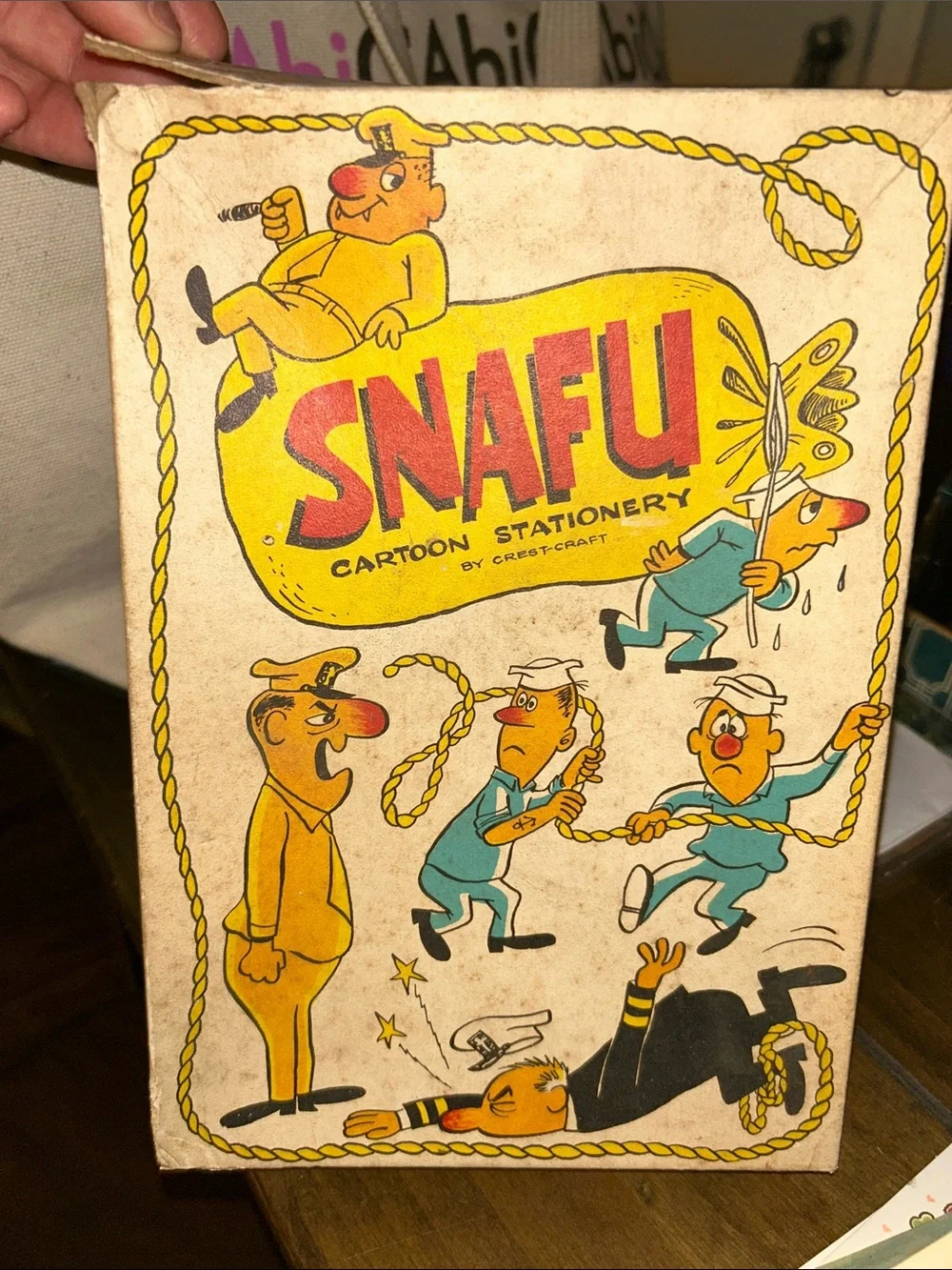 Snafu Cartoon Stationery Box - Vintage Military Humor Comic